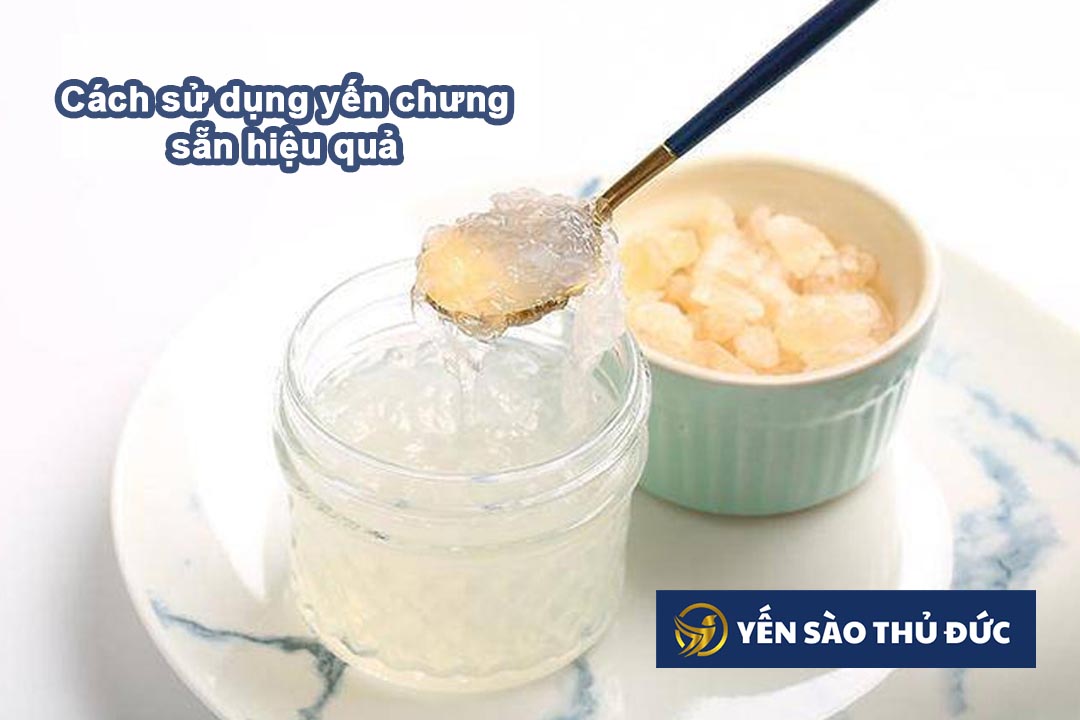 Ăn yến chưng sẵn với cháo để tẩm bổ