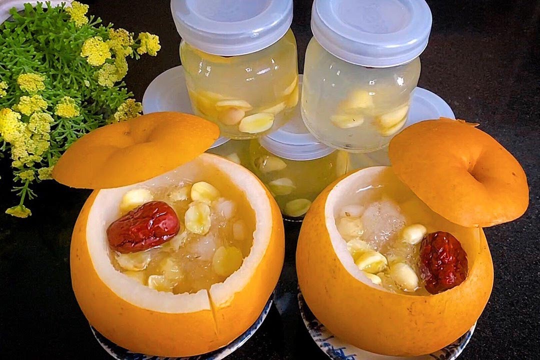 Hướng dẫn nấu tổ yến chưng quả lê