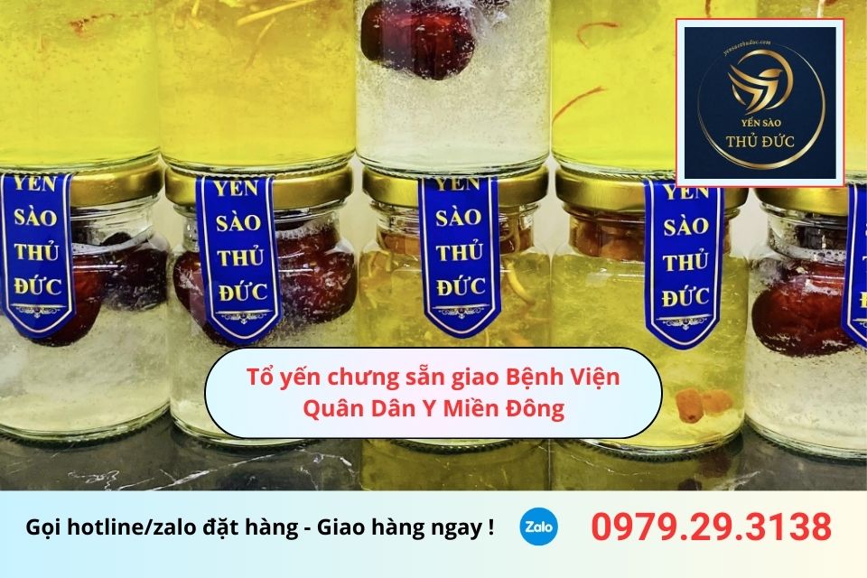 Tổ yến chưng sẵn giao Bệnh Viện Quân Dân Y Miền Đông