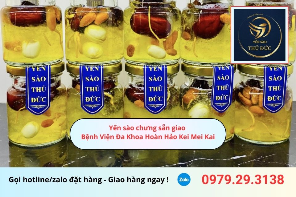 Yến sào chưng sẵn giao Bệnh Viện Đa Khoa Hoàn Hảo Kei Mei Kai