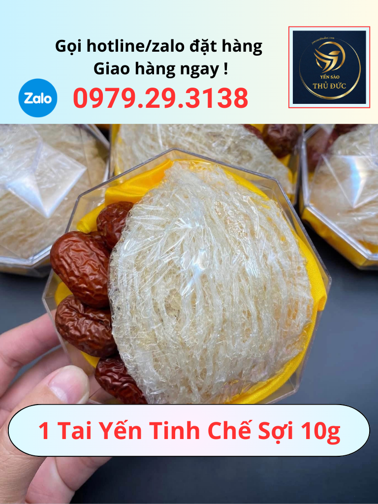 1 Tai Yến Tinh Chế Sợi 10g – Tiện Lợi, Dễ Dùng, Bồi Bổ Sức Khỏe