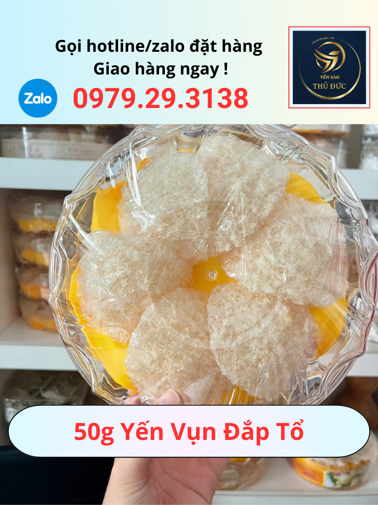 50g Yến Vụn Đắp Tổ – Dinh Dưỡng Tốt, Hình Thức Đẹp, Giá Hợp Lý