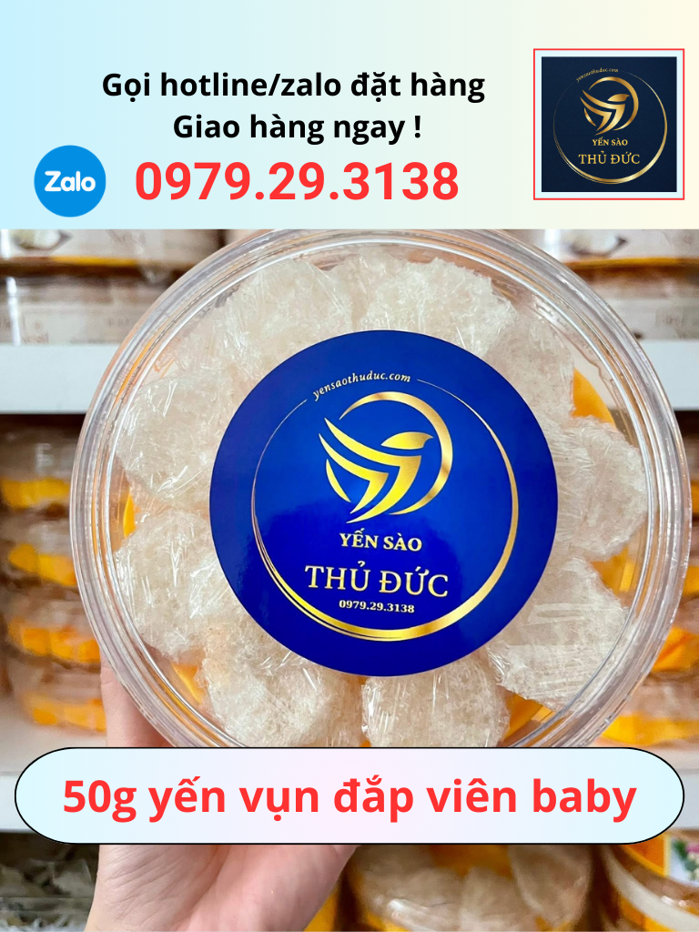 50g Vụn Đắp Viên Baby – Yến Sào Dễ Dùng, Phù Hợp Cho Trẻ Em