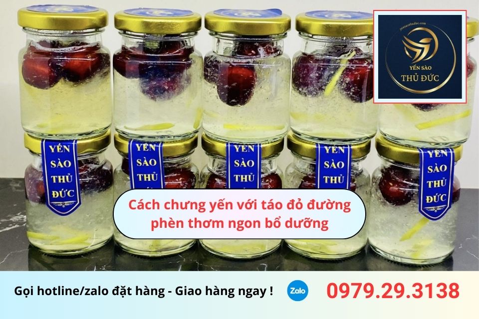 Cách chưng yến với táo đỏ đường phèn thơm ngon bổ dưỡng