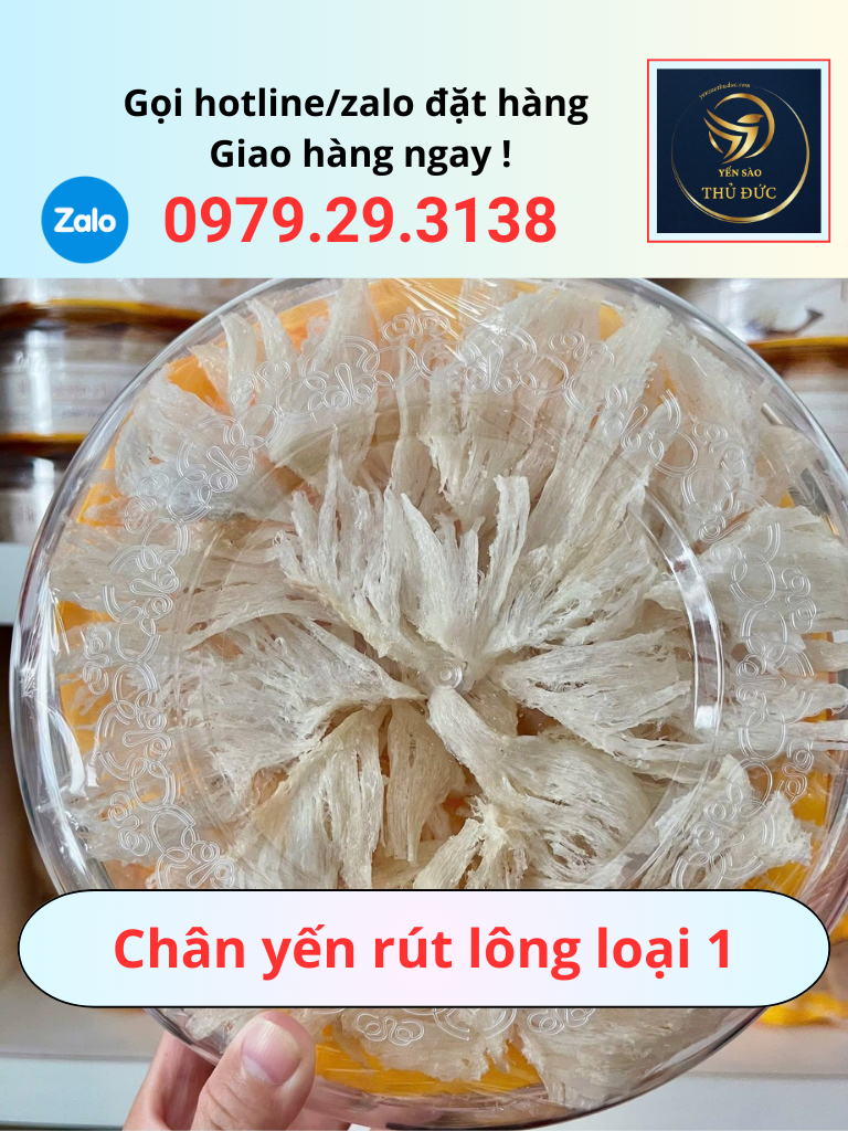Chân yến rút lông loại 1 - 100 gram