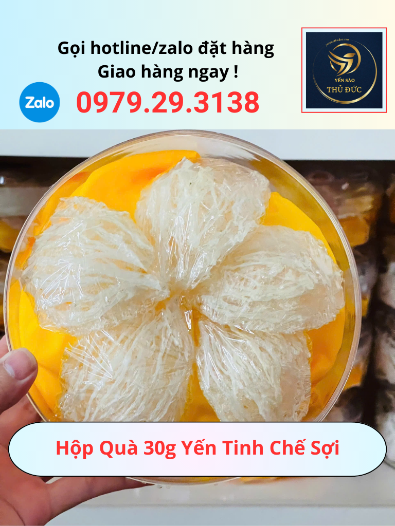 Hộp Quà 30g Yến Tinh Chế Sợi Loại 2 – Tiện Lợi, Dinh Dưỡng, Phù Hợp Quà Biếu