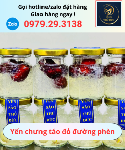 Tổ Yến chưng táo đỏ đường phèn - Set 6 hũ x 75ml