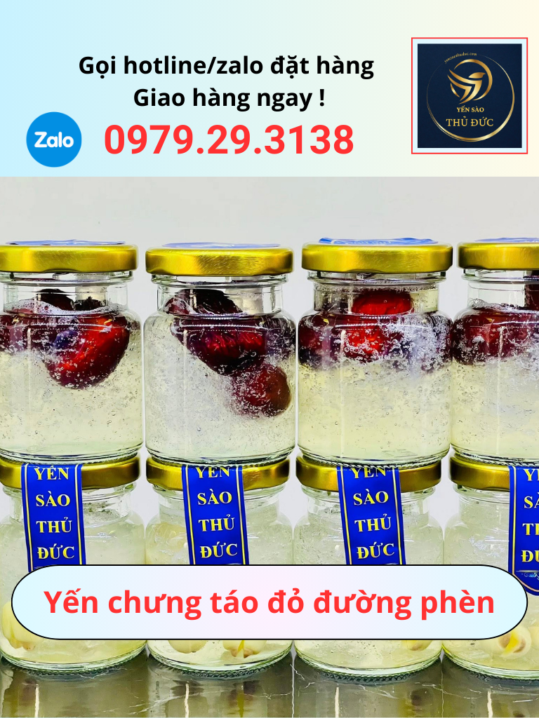 Tổ Yến chưng táo đỏ đường phèn - Set 6 hũ x 75ml