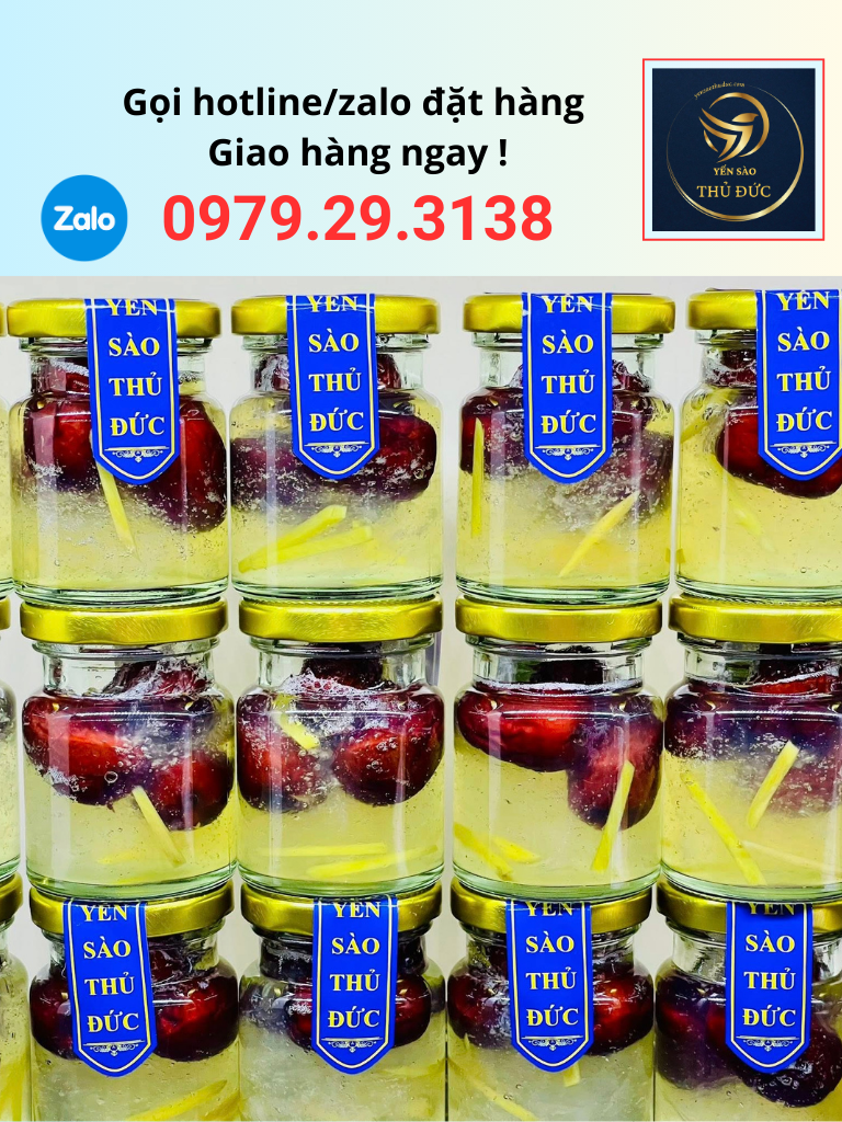 yen-chung-tao-do-gung Yến chưng táo đỏ với gừng