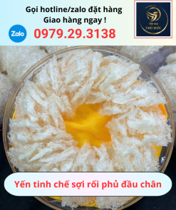 Yến tinh chế sợi rối phủ đầu chân: Hộp 100 gram